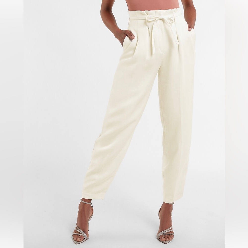 New!! Express Linen Blended High Rise Ankle Pants